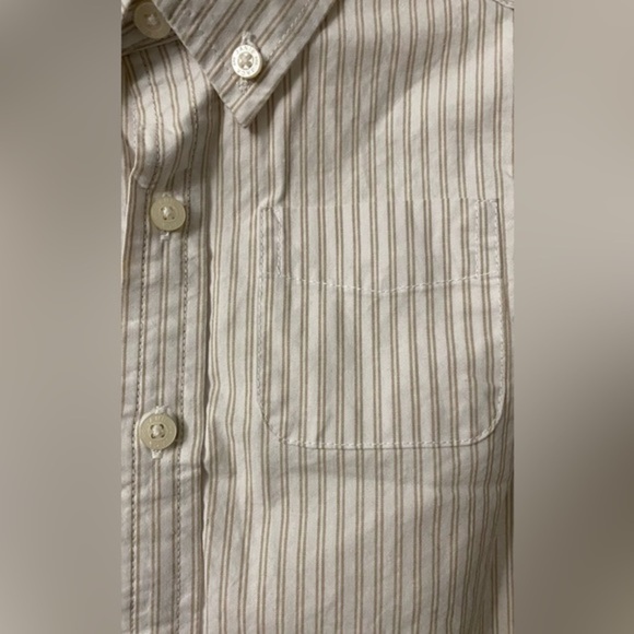 Janie and Jack Striped Button Down Cotton Long Sleeve 12-18M - Picture 2 of 6